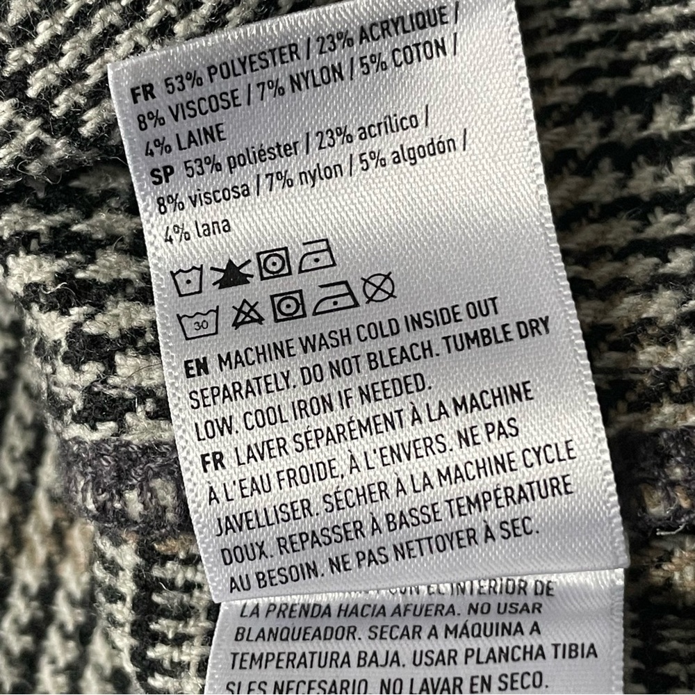 New! American Eagle Black/Tan Plaid Button Front Vest Mini Dress NWT - 35589 - Picture 13 of 14